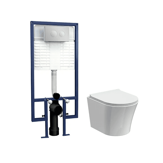 365mm Wall Hung Toilet With Soft Close Seat & Concealed Cistern