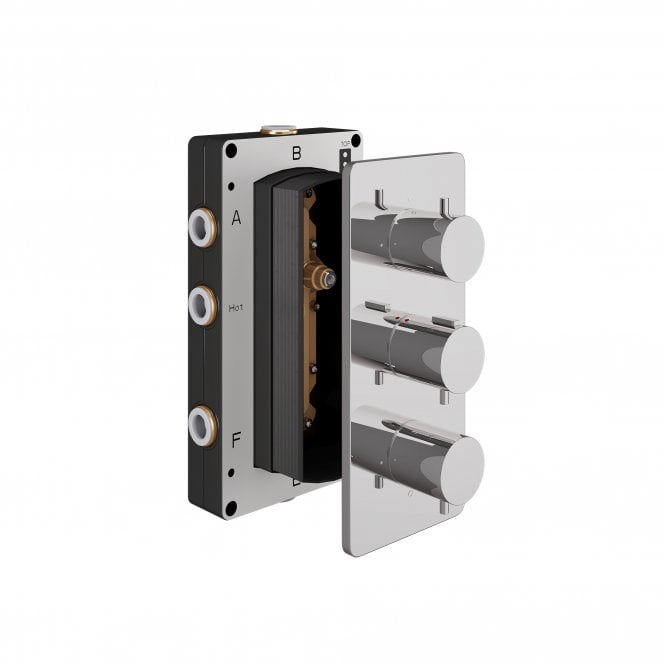 Abacus Iso Concealed Three Outlet Three Handle Shower Valve