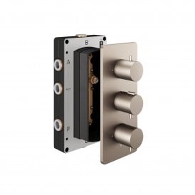 Iso Concealed Three Outlet Three Handle Shower Valve
