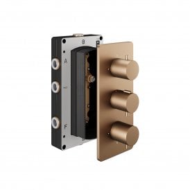 Iso Concealed Three Outlet Three Handle Shower Valve