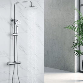 Iso Two Outlet Exposed Thermostatic Bar Valve