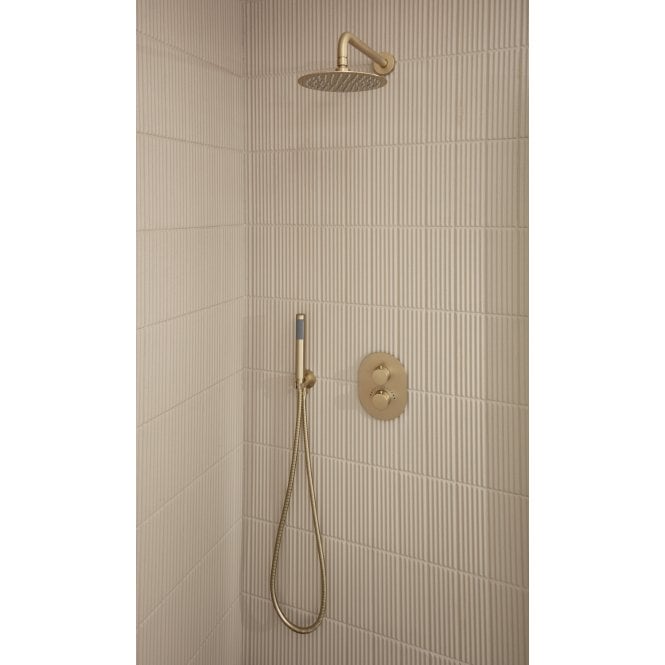 Frontline Mineral Round Shower Kit With Twin Concealed Valve Shower Head And Handset