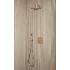 Mineral Round Shower Kit With Twin Concealed Valve Shower Head And Handset
