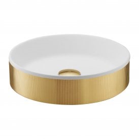 Fluted Countertop Basin With Waste